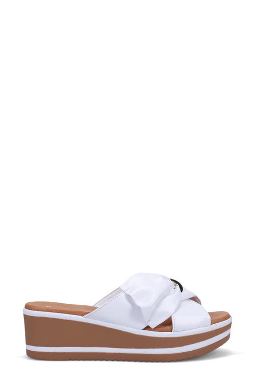 Ron White Patrika Platform Wedge Slide Sandal In White