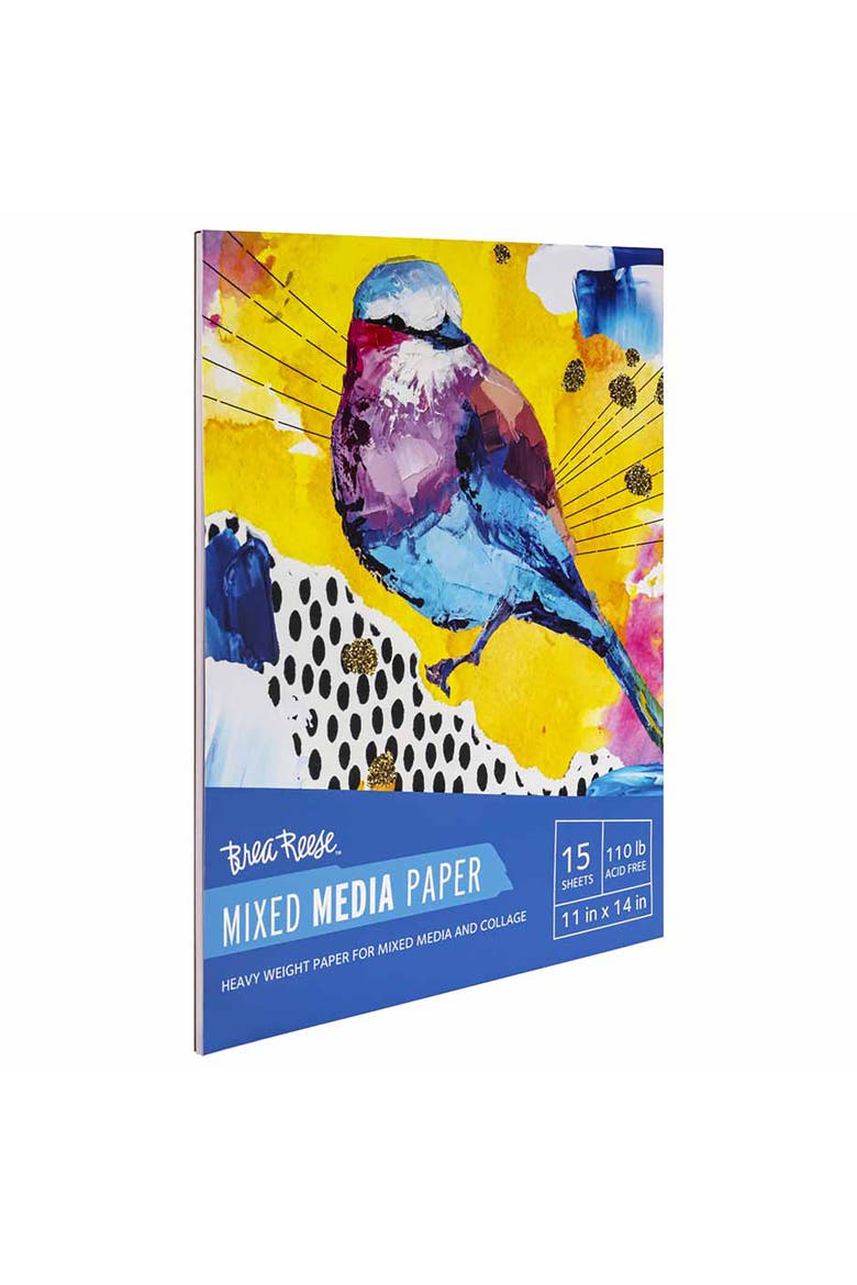 Mixed Media Paper Pad 60 Sheets, Alternate, color, Multicolored