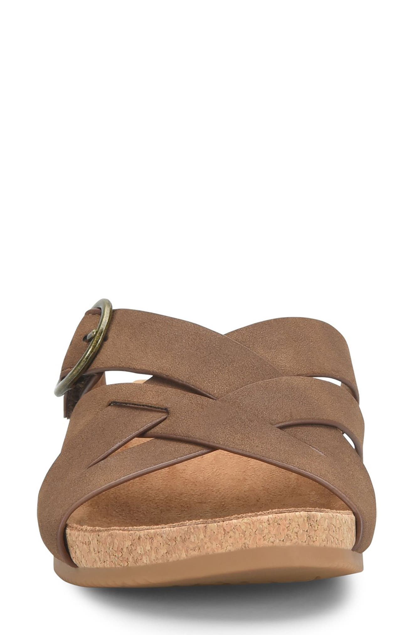 Grainger Wedge Slide Sandal, Alternate, color, BROWN
