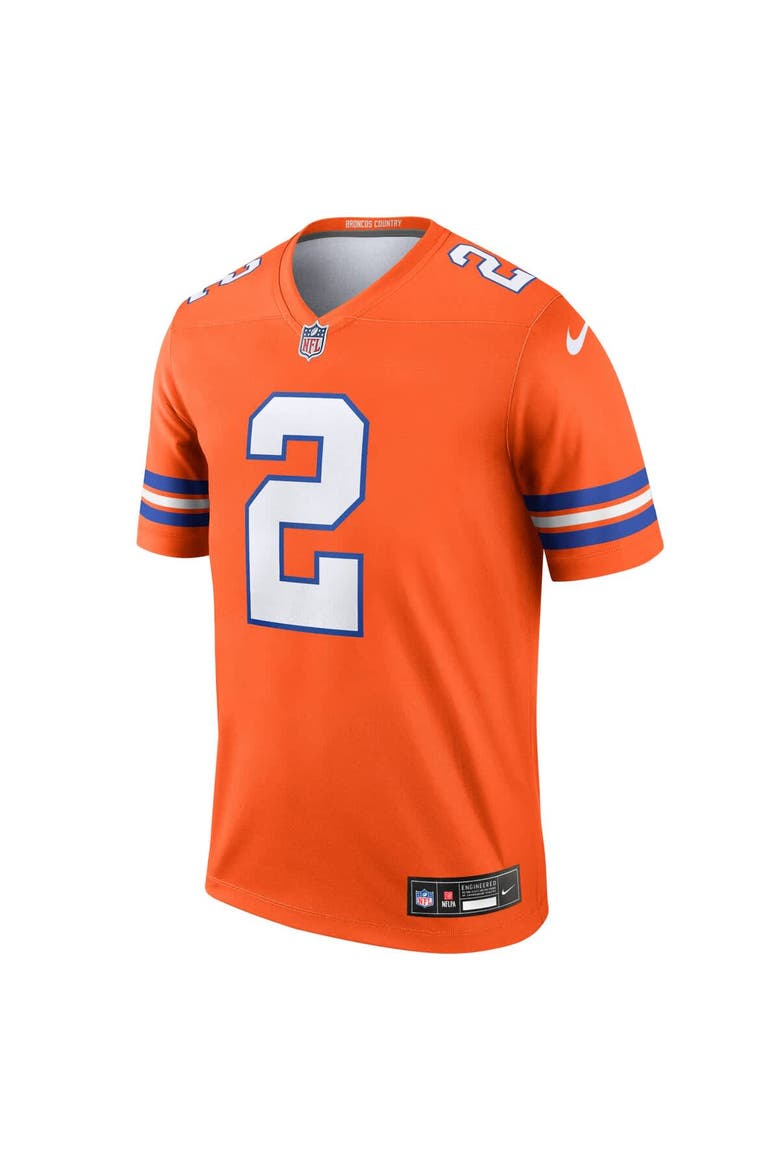 Men's Nike Patrick Surtain II Orange Denver Broncos Alternate Legend Player Performance Top, Alternate, color, Orange
