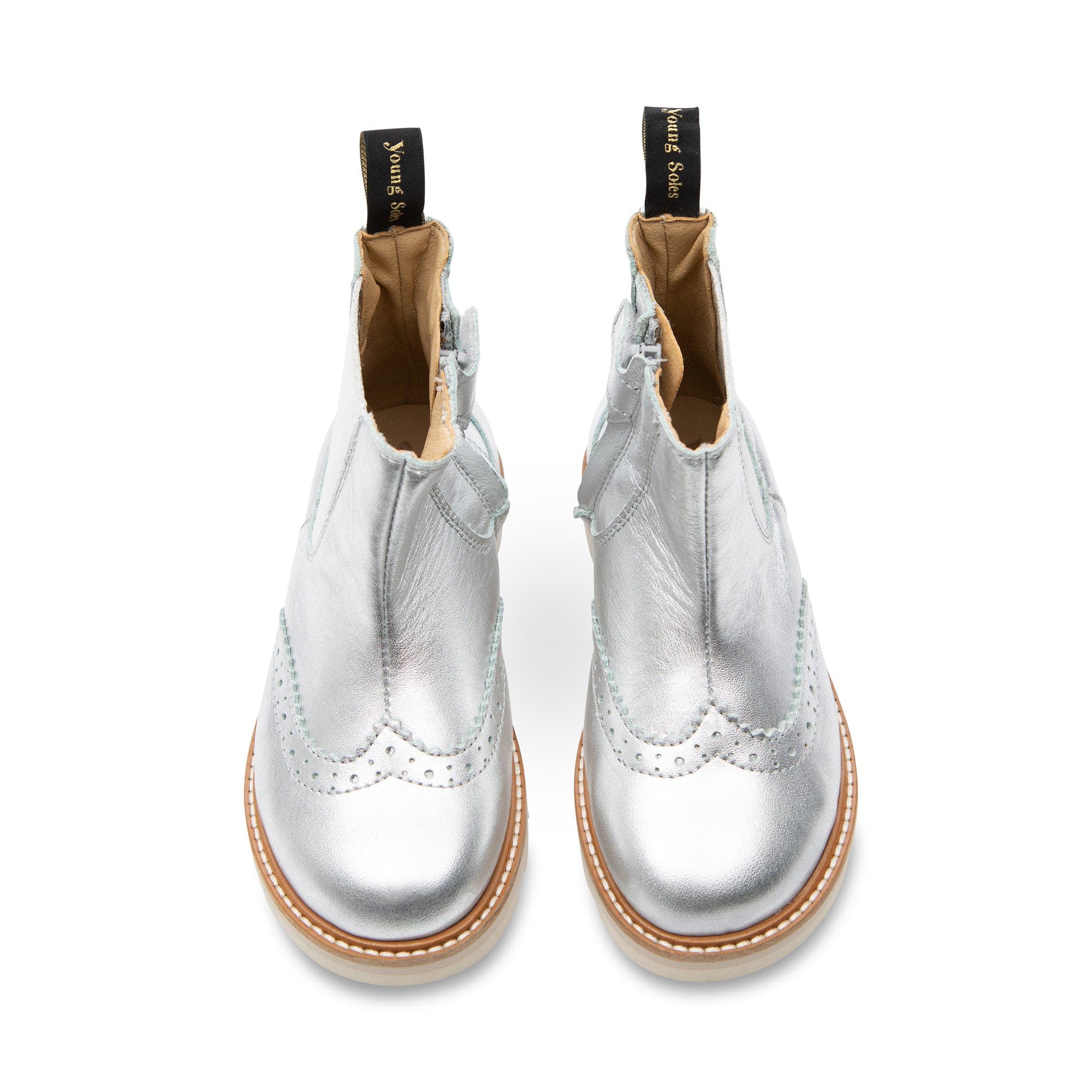 Young Soles Francis Kids Chelsea Boot, Alternate, color, Silver