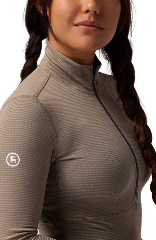 Backcountry Pines Microgrid Ultra-lt Baselayer 1/4-zip Top In Gray