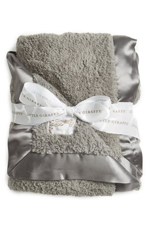 Little Giraffe Chenille Blanket In Gray