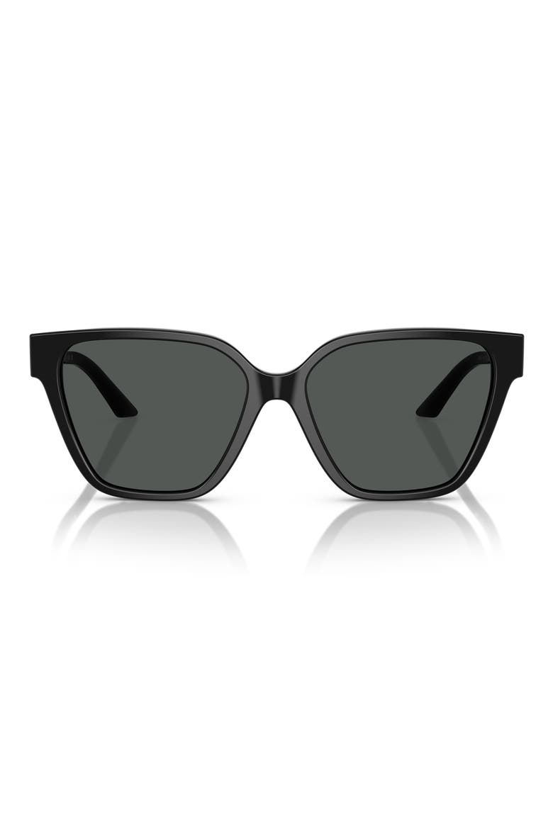 56mm Butterfly Sunglasses, Main, color, BLACK