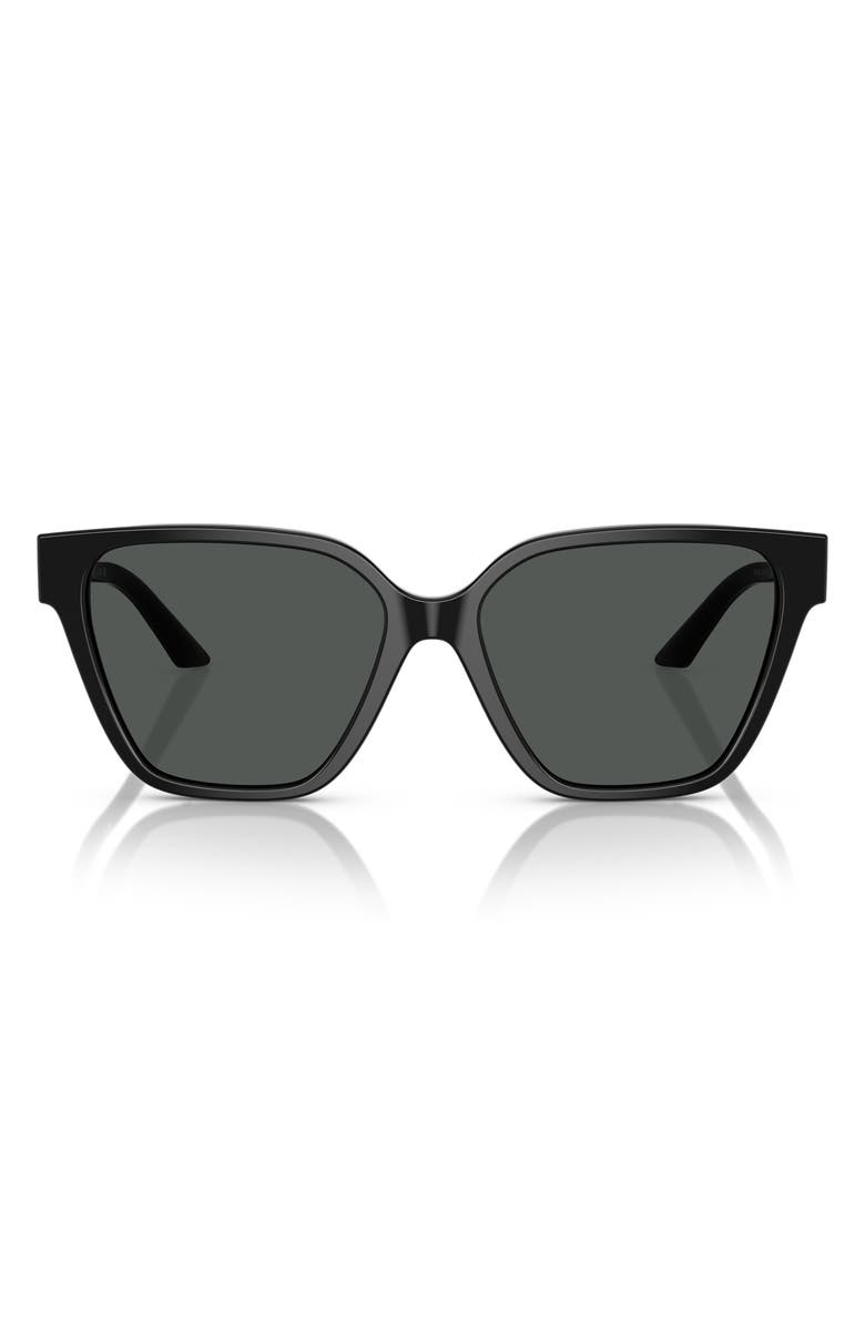 Versace 56mm Butterfly Sunglasses, Main, color, Black