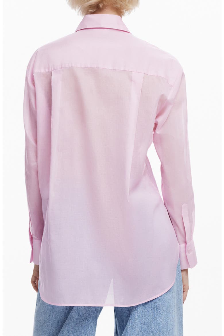 Relaxed Fit Cotton Button-Up Shirt, Alternate, color, PINK