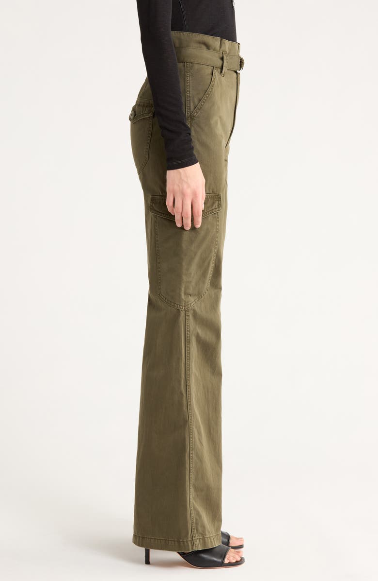 Veronica Beard Damara Belted Wide Leg Cargo Pants, Alternate, color, Cypress