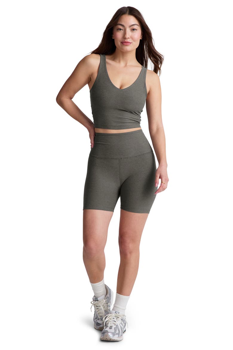 Keep Pace Space Dye Bike Shorts, Alternate, color, TRUE GRAY HEATHER