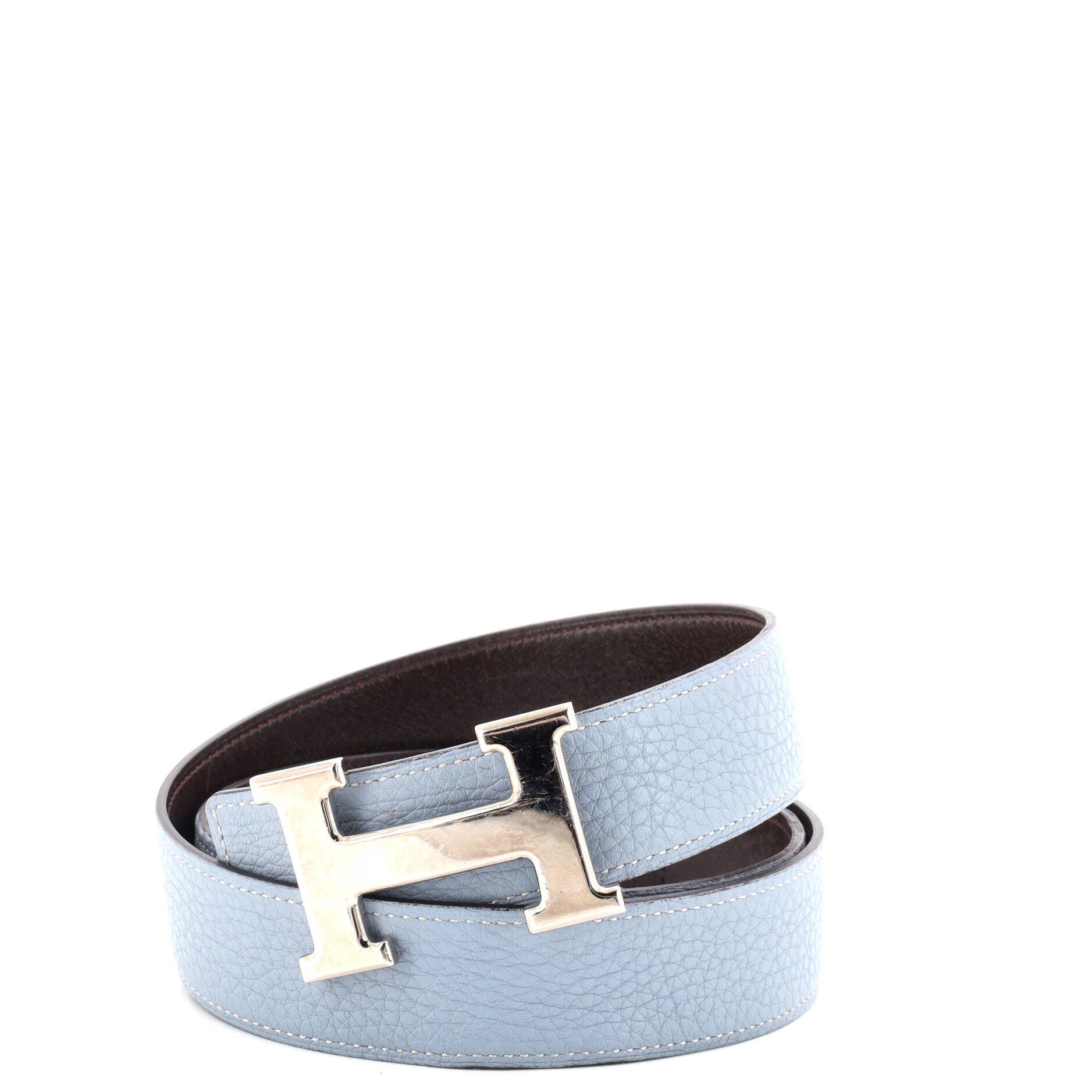 Constance Reversible Belt Leather Medium, Main, color, Blue