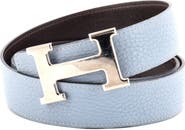 Pre-Owned Hermes Constance Reversible Belt Leather Medium