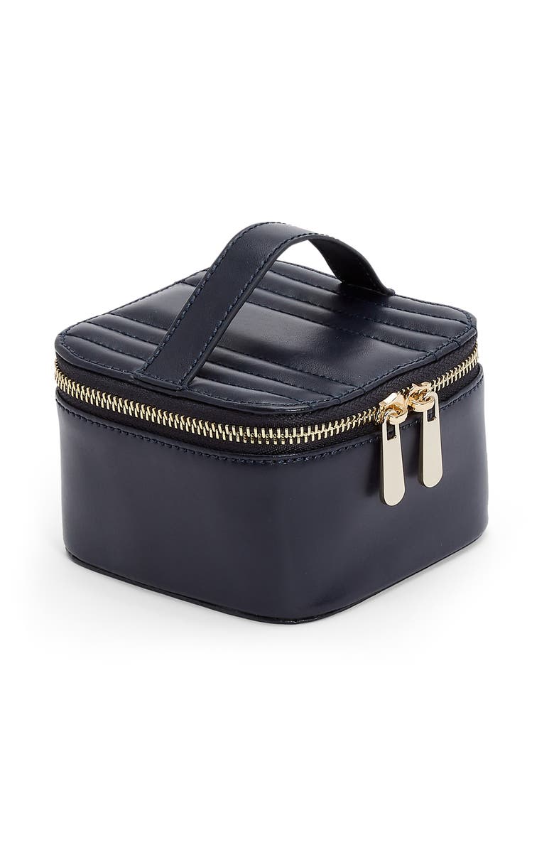 WOLF Maria Zip Jewelry Cube, Alternate, color, Navy