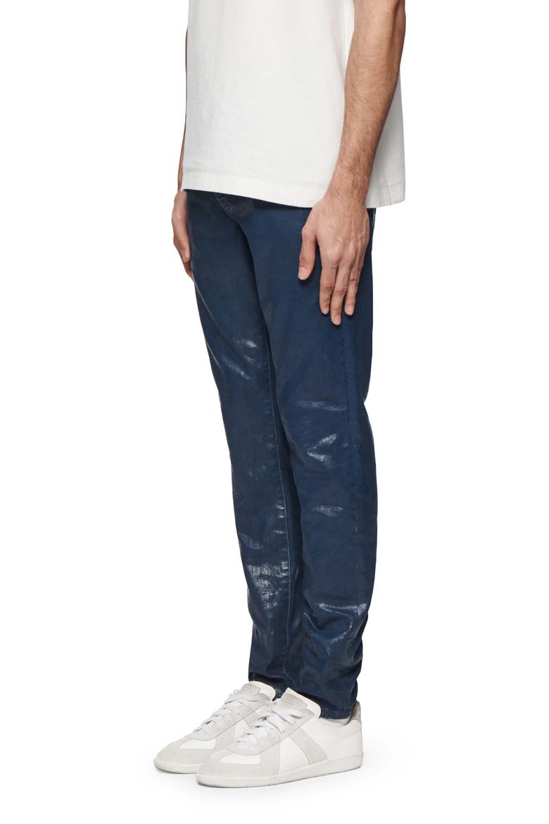 Paint Job Crackled Coated Skinny Jeans, Alternate, color, BLUE