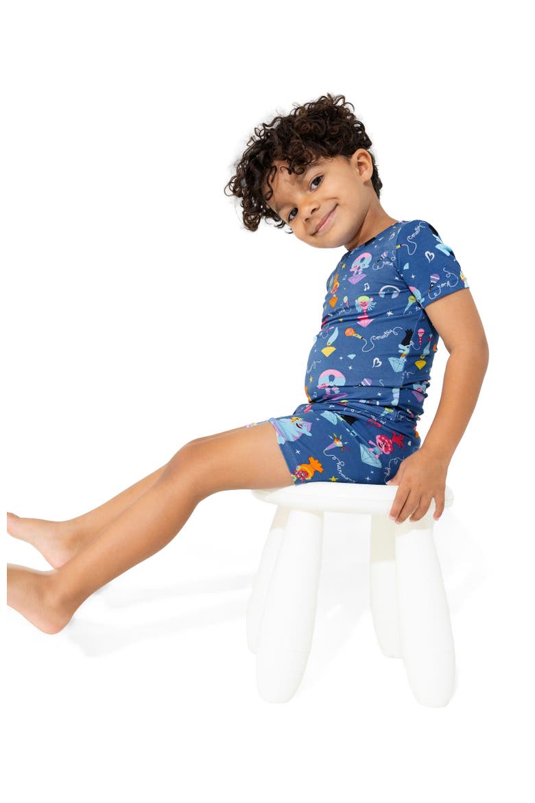 Trolls Music Kids 2-Piece Short Sleeve & Shorts Pajama Set, Alternate, color, Trolls Music