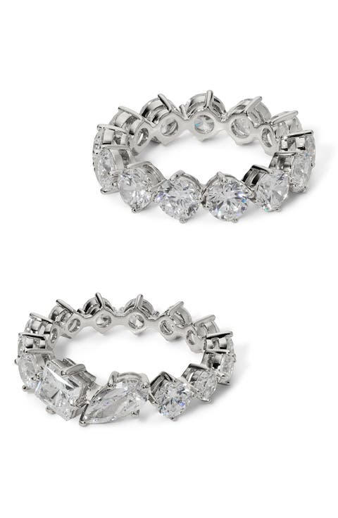 Lucia Set of 2 Mixed Cubic Zirconia Rings