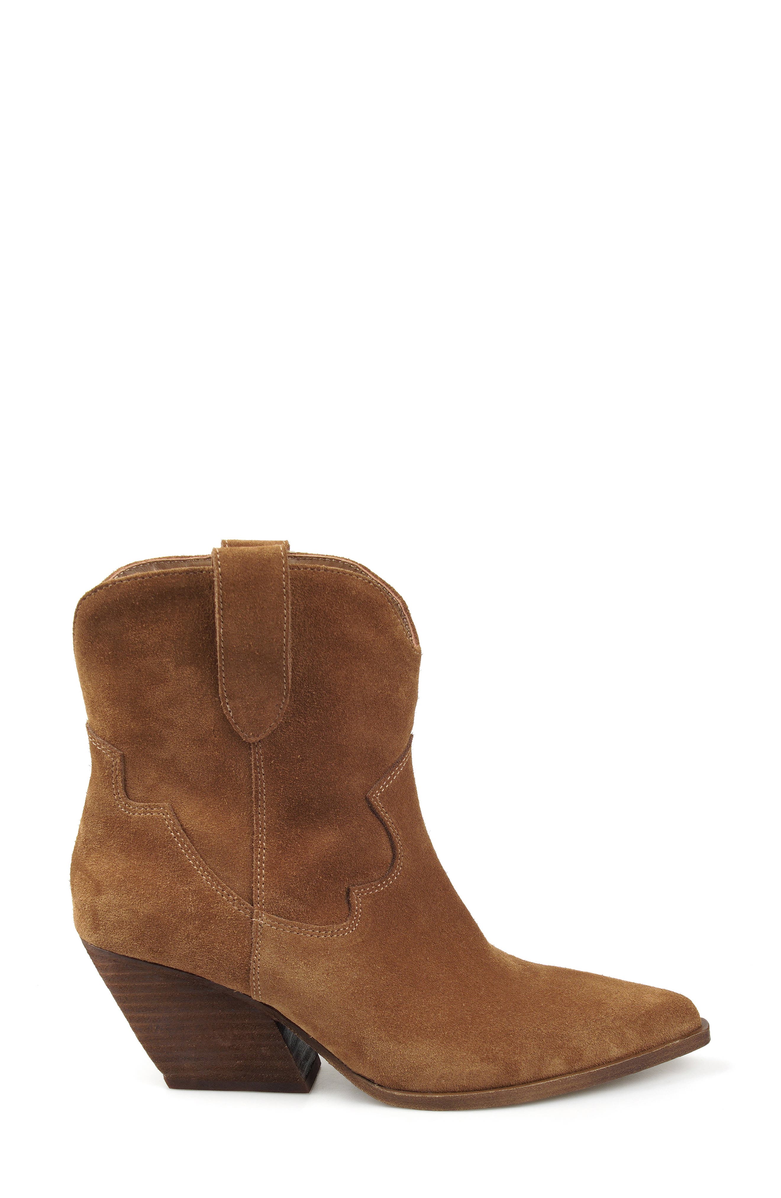 Victoryy Pointed Toe Western Boot, Alternate, color, TAN SUEDE