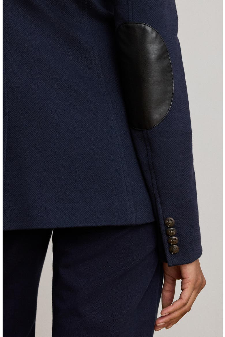 Herringbone Cotton Blend Jacquard Blazer, Alternate, color, LAUREN NAVY