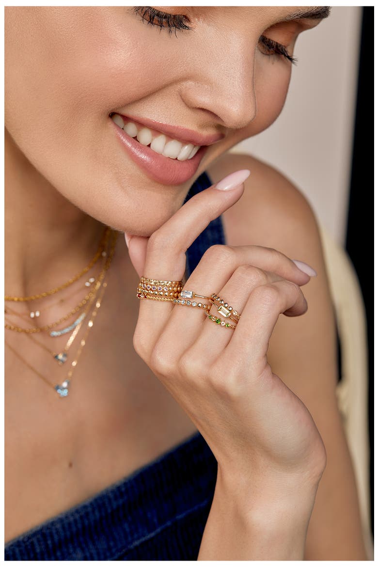 BLG 14K Gold Textured Stackable Ring (Nordstrom Exclusive), Alternate, color, 14K YELLOW GOLD
