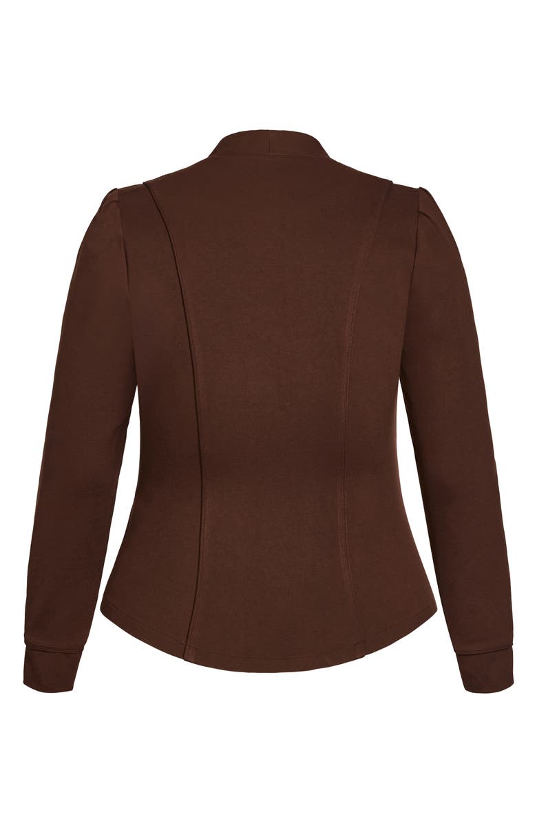 City Chic Piping Praise Ponte Knit Jacket, Alternate, color, 