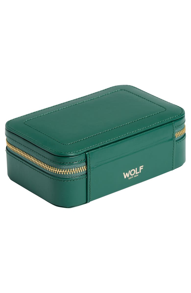 WOLF Sophia Travel Zip Case, Alternate, color, Forest Green