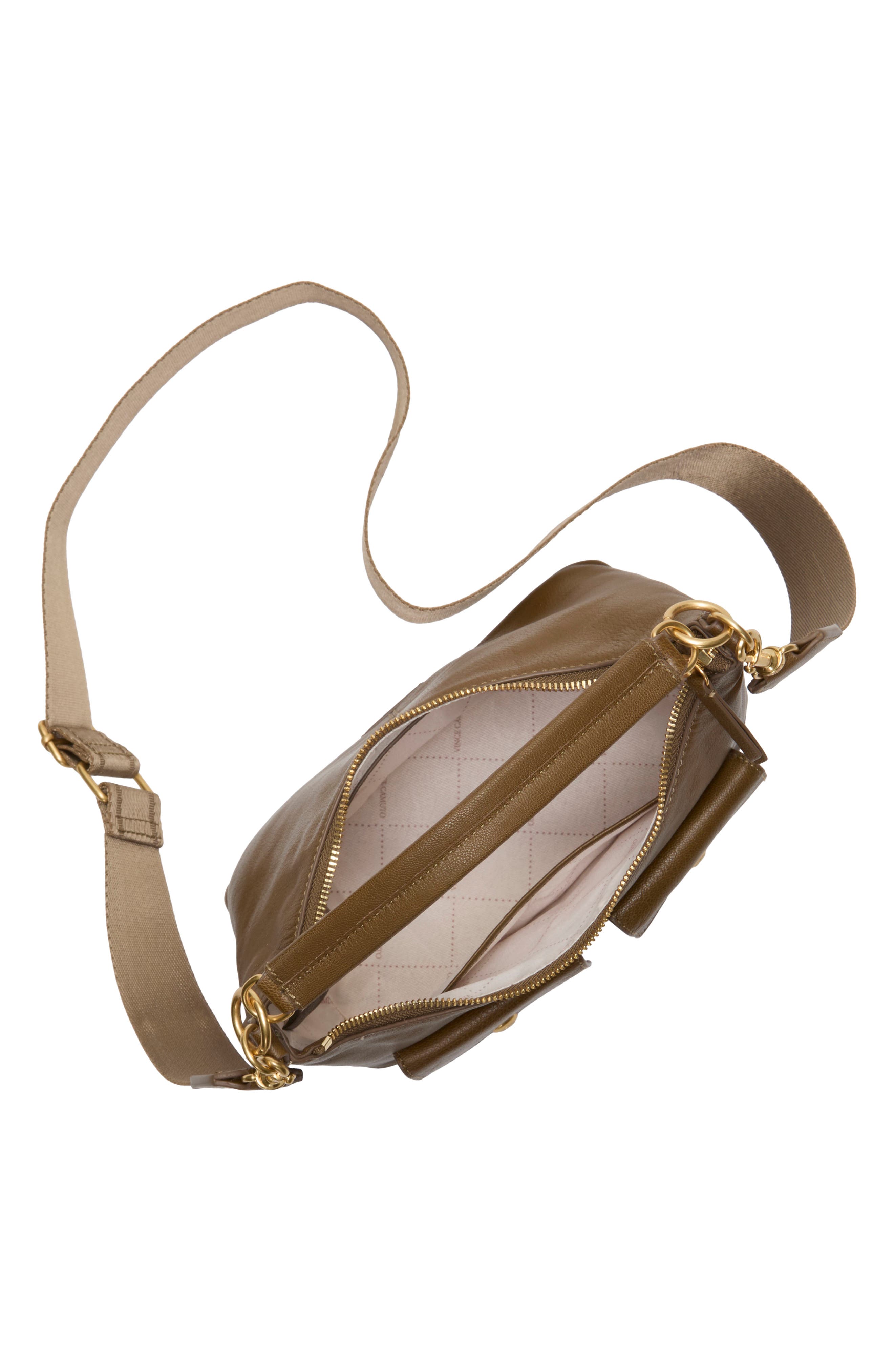 Vince Camuto Carly Leather Shoulder Bag, Alternate, color, Reishi