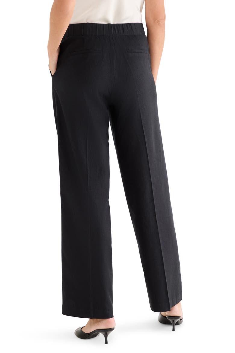 Lenox Linen Blend Pants, Alternate, color, BLACK ONYX