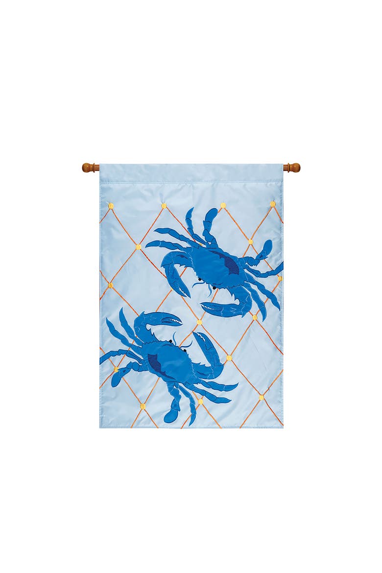 Crab Garden Flag, Main, color, Blue