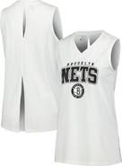 LEVELWEAR Women's Levelwear White Brooklyn Nets Paisley Peekaboo Tank Top