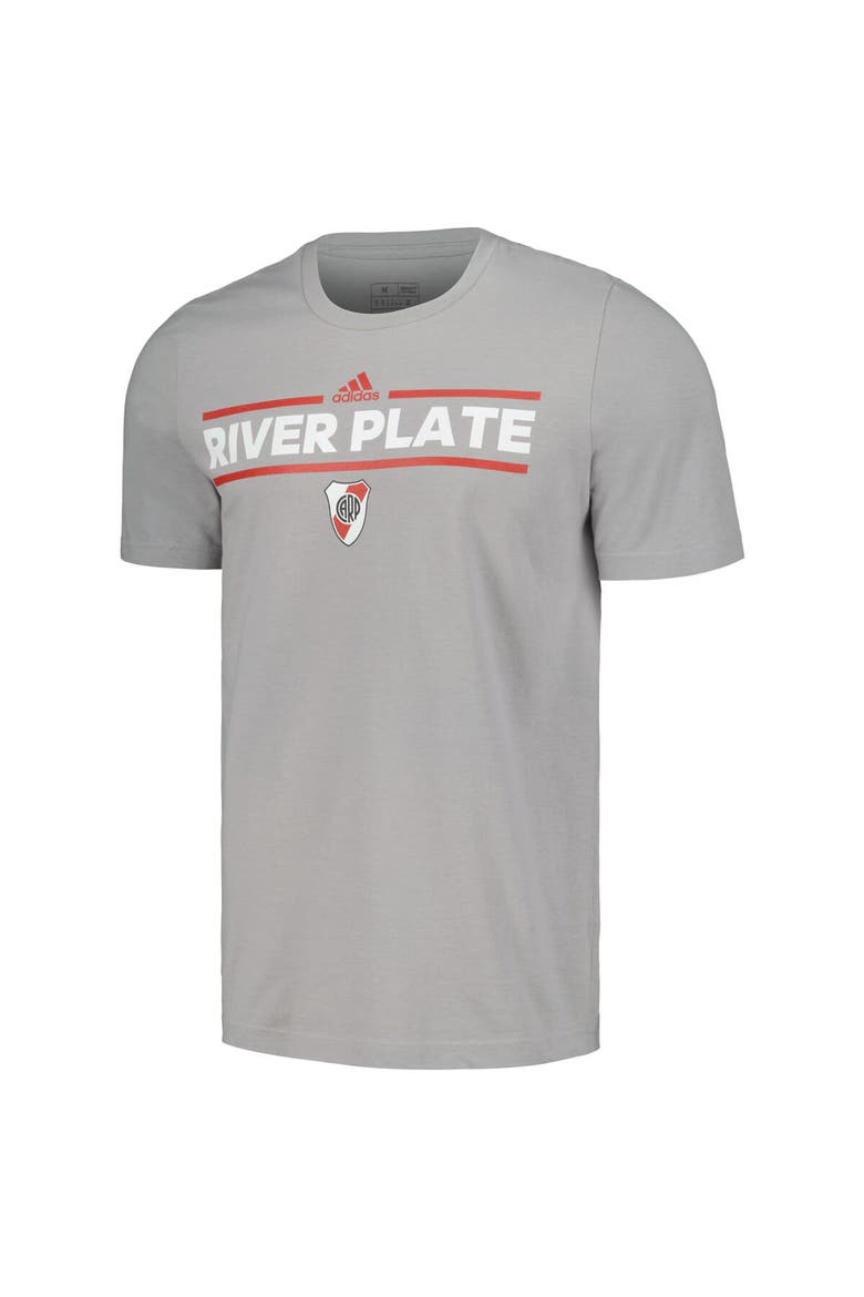 Men's adidas Gray Club Atlético River Plate Lockup T-Shirt, Alternate, color, Gray