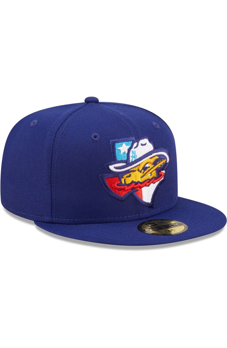 New Era Men's New Era Royal Amarillo Sod Poodles Authentic Collection 59FIFTY Fitted Hat, Alternate, color, Royal