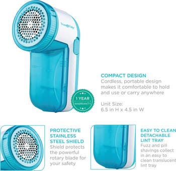 Teal True & Tidy Portable Lint Remover