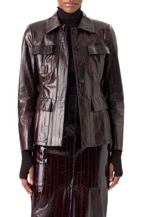 Kimia Lacquered Leather Jacket