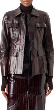 Akris Kimia Lacquered Leather Jacket