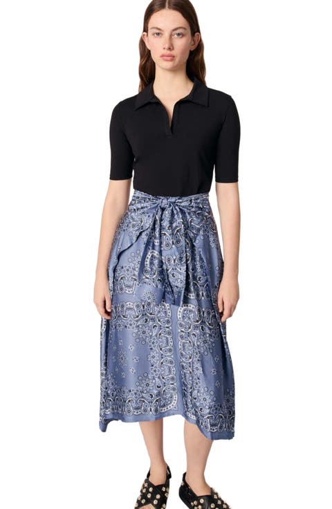 SALE *maje* ライトブルーメタリックツイードワンピース Shop Blue maje Online | Nordstrom