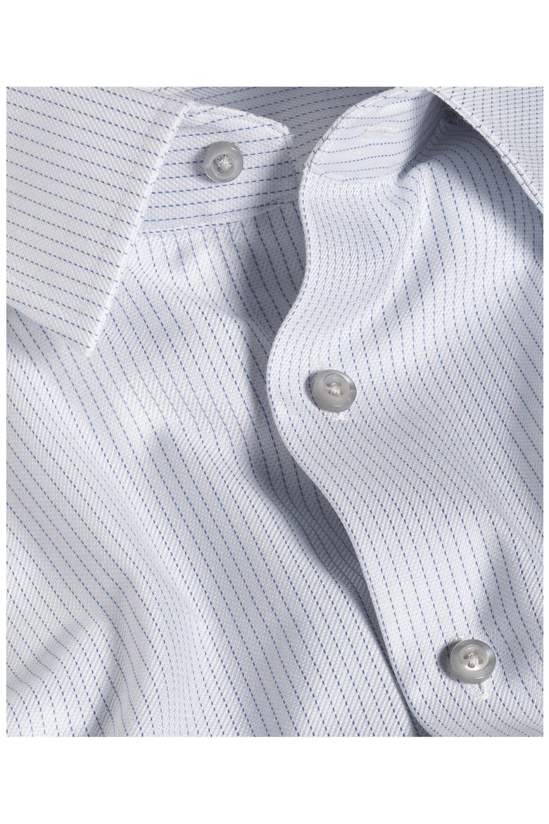Trim Fit Striped Dress Shirt, Alternate, color, PEARL