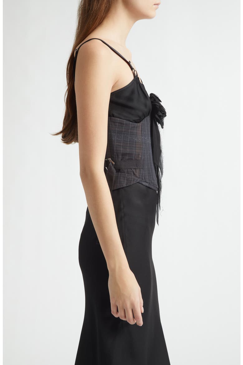 Plaid Corset, Alternate, color, BLACK ARTISINAL PLAID