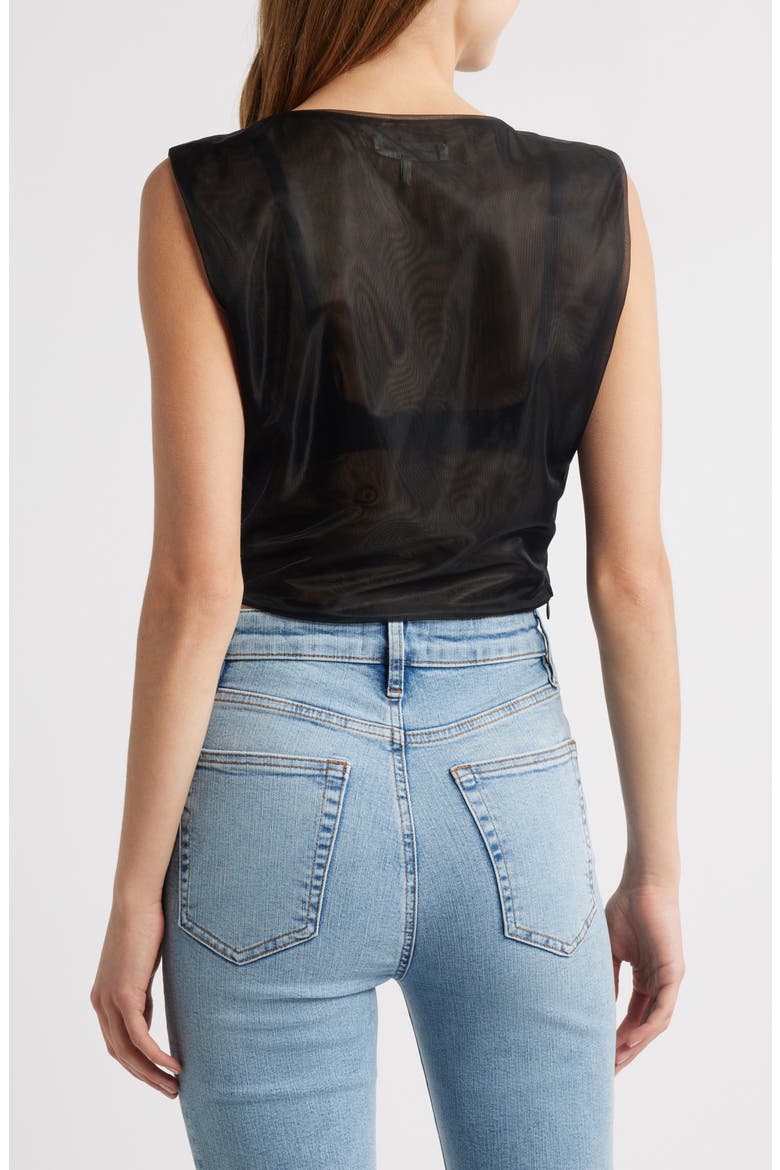 The Mesh Twist Tank, Alternate, color, BLACK