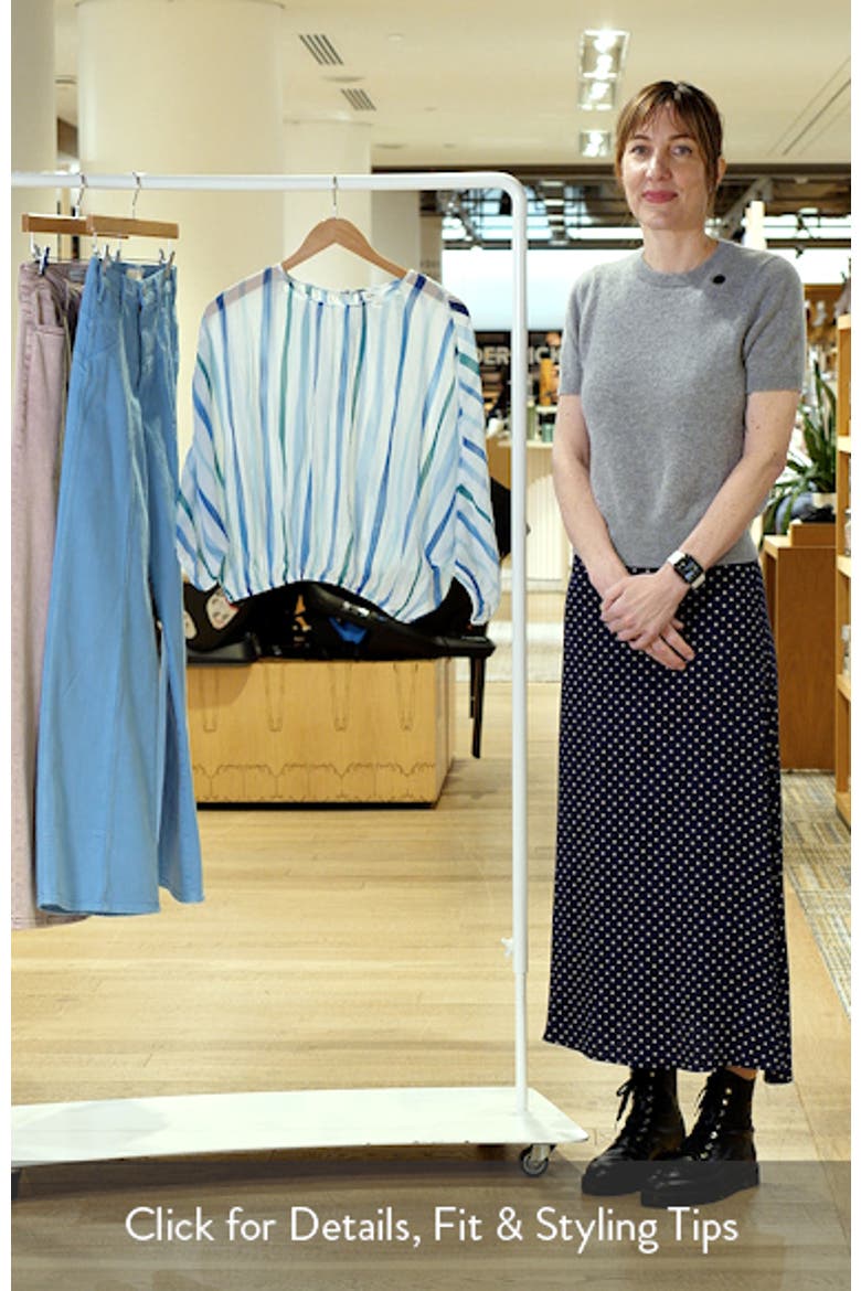 Stripe Pleated Dolman Sleeve Top video