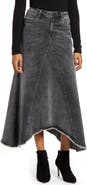 Wash Lab Denim Long Denim Skirt
