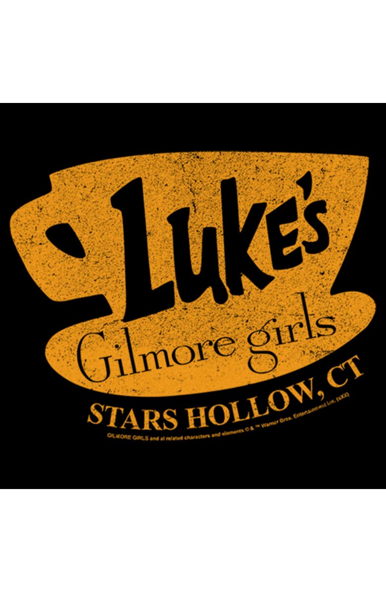 Gilmore Girls Girl's Gilmore Girls Luke's Dinner Distressed Logo Graphic T-Shirt, Alternate, color, Black