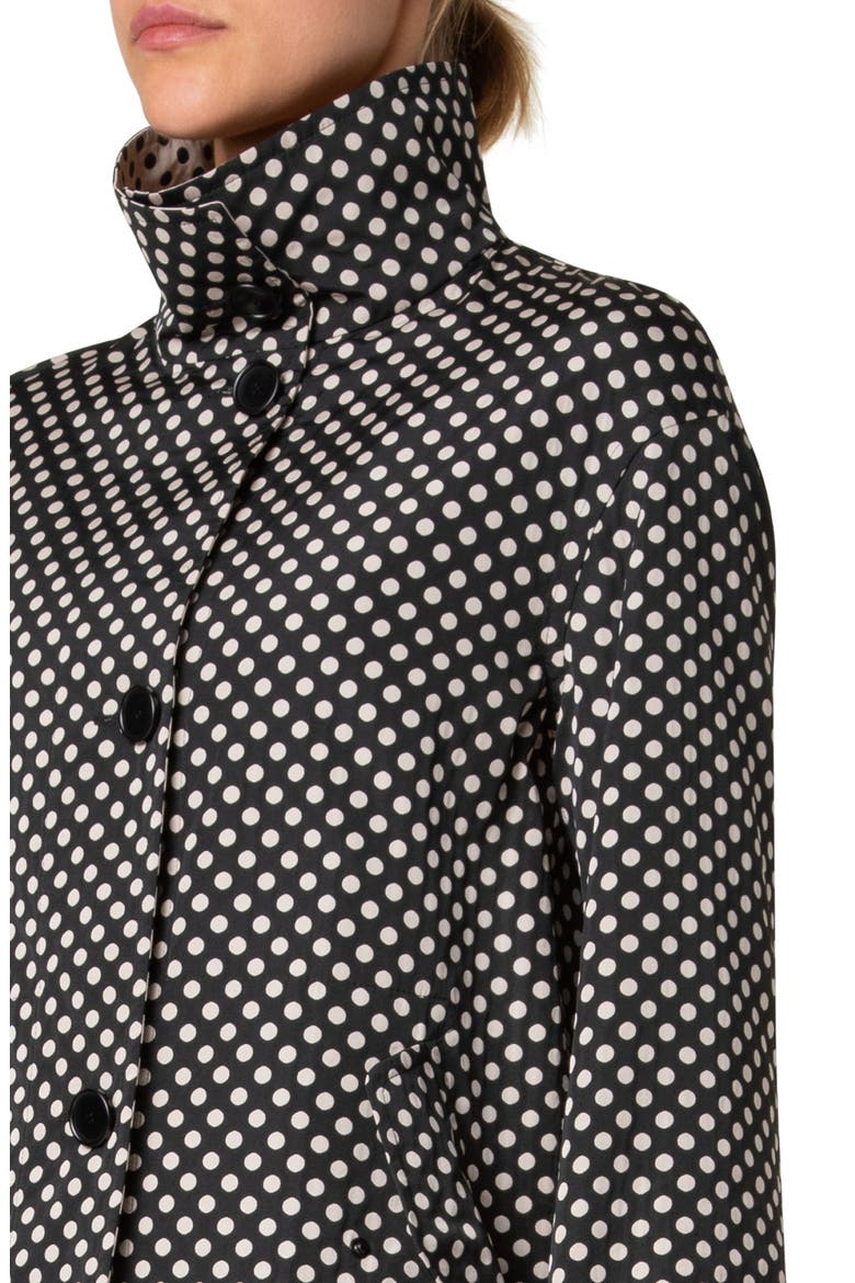 Polka Dot Reversible Jacket, Alternate, color, BLACK CREAM