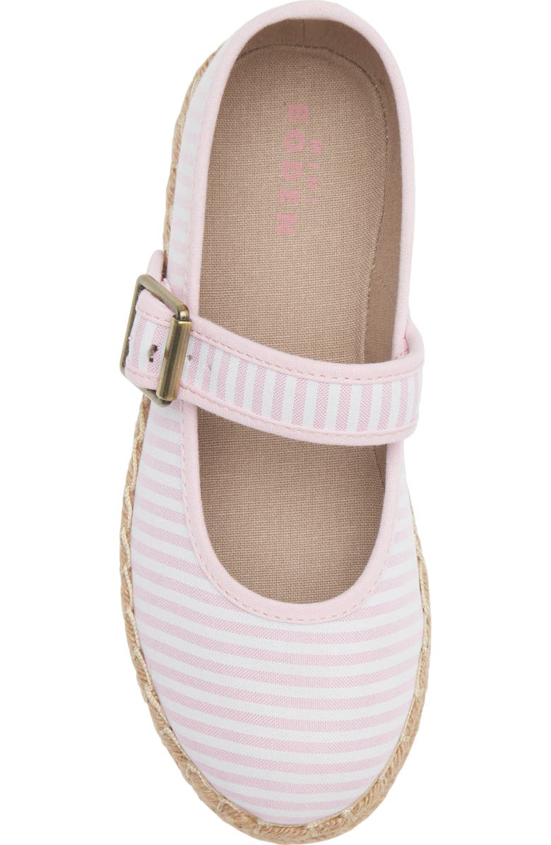 Boden Kids' Espadrille Mary Jane Flat, Alternate, color, Pink Stripe