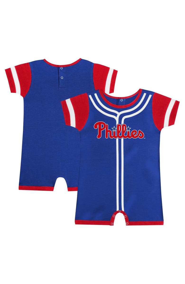 Outerstuff Infant Fanatics Branded Royal Philadelphia Phillies Fast Pitch Romper, Alternate, color, 
