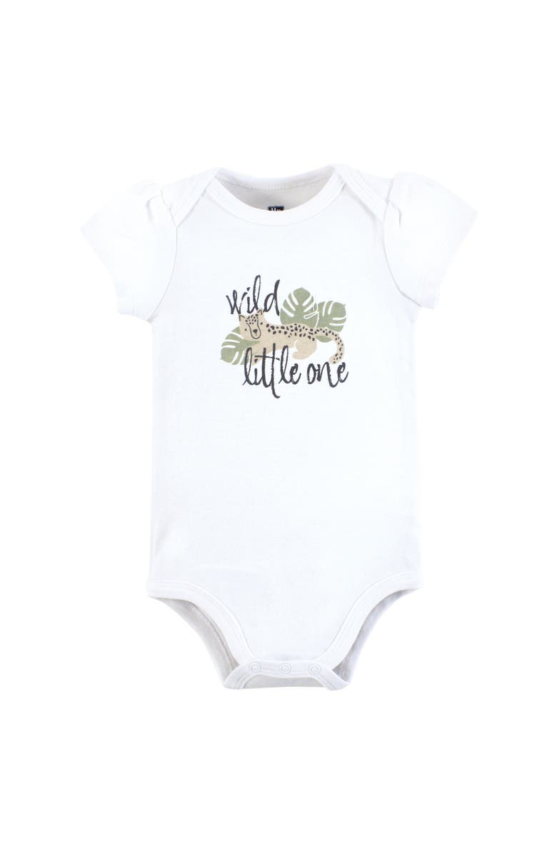 Hudson Baby Comfortable All-Cotton Bodysuit 3Pk, Alternate, color, Wild Cheetah
