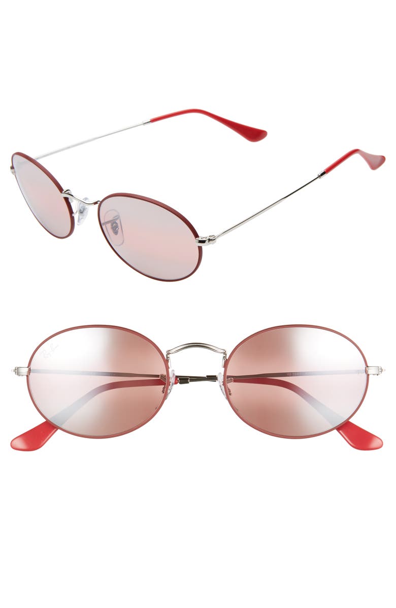 Ray-Ban 54mm Polarized Oval Sunglasses, Main, color, 