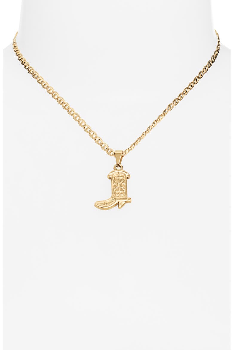 Rodeo Princess Pendant Necklace, Alternate, color, GOLD