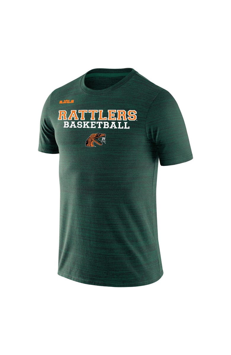 NIKE X LEBRON JAMES Men's Nike x LeBron James Green Florida A&M Rattlers Velocity Legend T-Shirt, Alternate, color, Green