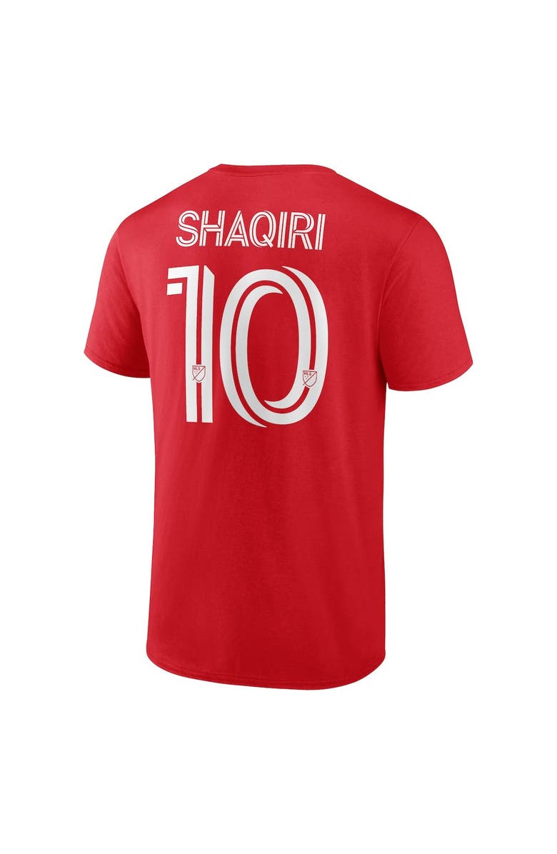 FANATICS Men's Fanatics Branded Xherdan Shaqiri Red Chicago Fire Authentic Stack Name & Number T-Shirt, Alternate, color, 
