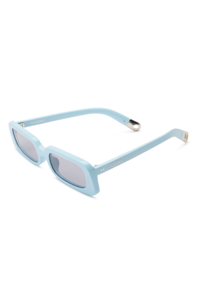 Jacquemus Azzuro 55mm Rectangular Sunglasses, Alternate, color, Blue