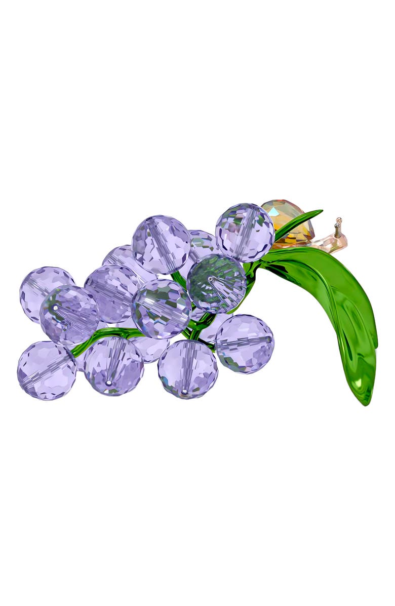 Swarovski Idyllia Snail & Blueberries Crystal Decoration, Alternate, color,