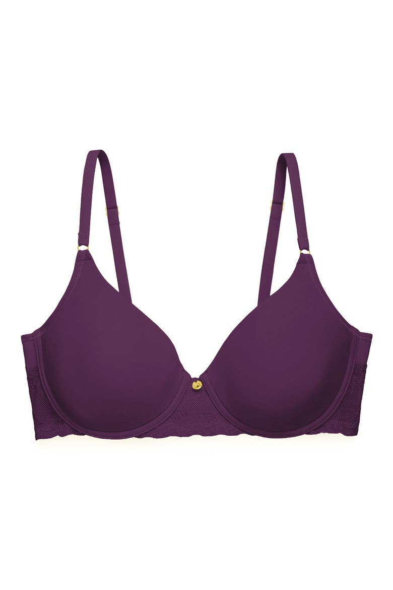 Bliss Perfection Comfort T-Shirt Bra, Alternate, color, FIG JAM
